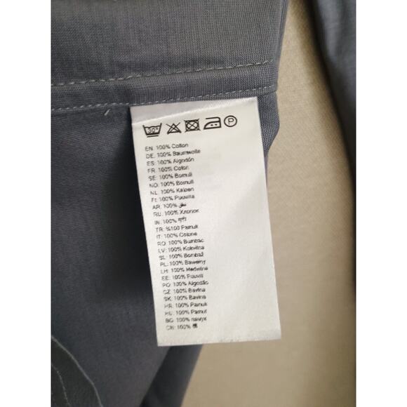 Eton Shirt Men Large Gray Modern Casual Career Office Classic Button Down - Picture 11 of 12